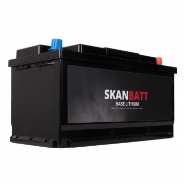 SKANBATT Base Lithium - 12V 100Ah 100A BMS - 352x174x190mm - 3 Års garanti - Bobil