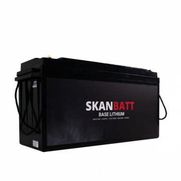 SKANBATT Base Lithium - 12V 300Ah 200A BMS - 483x170x240mm - 3 Års garanti