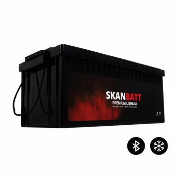 SKANBATT Premium Lithium - 12V 460Ah 200A BMS - 522x218x268mm - Bluetooth - Heat - 8 Års garanti